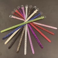 Bracelet à lettres DIY en PU pailleté, bracelet à breloques coulissantes personnalisé, bracelet à sequins colorés pour femme, cadeau promotionnel pour fête