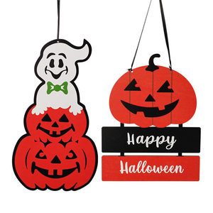 Adornos de Calabaza de Madera para Halloween, Decoraciones de Interior, Letreros de Truco o Trato, Artículos para Fiestas, Colgantes Artesanales - Product Image 2