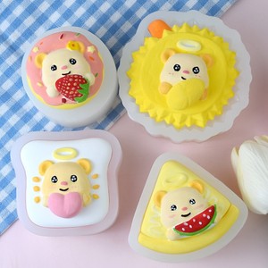 Cartoon Animal Bear Sculpting <b>Silicone</b> Mold Diy Cake <b>Baking</b> Chocolate Jelly Mold Transparent White Pink Light Gray - Product Image 2