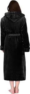 12 Stück Pack Super Soft Plüsch Bademantel Polyester Herren Kapuze Fleece Robe Schwarz Atmungsaktive Unisex XL Nachtwäsche für Hotel Spa - Product Image 4
