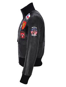 Veste d'aviateur pour femme en cuir Nappa noir vintage 100% authentique, style Top Gun, finition vintage, fermeture éclair YKK, personnalisable - Product Image 4