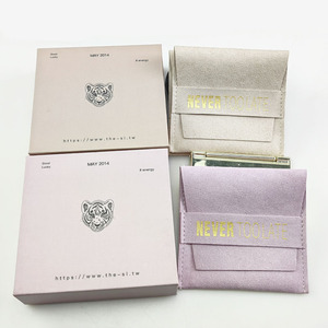 Luda Custom Logo Jewelry Bag Velvet <b>Envelope</b> <b>Gift</b> Bags /Flap Velvet Jewelry Packaging Pouch with Insert Cards - Product Image 4