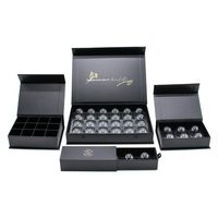 Mini petite boîte d'emballage de luxe personnalisée pour boules de malt truffes chocolat bonbon boîte de chocolat magnétique vide pour cadeaux de fête de mariage