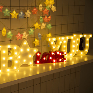 Luci LED a Forma di Lettere e Numeri 'Buon Compleanno' con Piccolo Cuore, Alimentate a Batteria, Luci per Proposte di Matrimonio di Piccole Dimensioni - Product Image 3