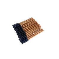 Brosses à cils jetables couleur or rose, 50 pièces, baguettes à cils, vente en gros