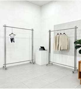 Expositor <span class=keywords><strong>de</strong></span> <span class=keywords><strong>Ropa</strong></span> <span class=keywords><strong>de</strong></span> Pie con Colgador Lateral - Soporte Duradero para Tiendas, Origen China, Fácil Montaje - Product Image 5