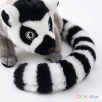 Peluche réaliste Lémur à queue longue, jouet en peluche doux et réaliste pour enfants, cadeau idéal