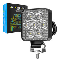 Mini projecteur de travail LED carré DXZ 2,5 pouces, 7 LED, projecteur marin tout-terrain, éclairage extérieur pour camion 4x4, certifié CE, garantie 1 an