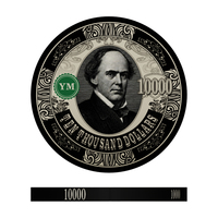 Jetons de poker en céramique vierges de 12,7 grammes, 3,3 mm, Dead Presidents Blackjack Texas Hold'em, avec logo personnalisé par sublimation, 43 mm, 12g, motif dollar USD
