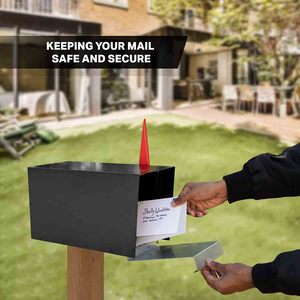 Door Mailboxes for Outside, Metal Mailbox, Modern <strong>Post</strong> <strong>Box</strong> Package Parcel Drop <strong>Box</strong> for <strong>House</strong> Home - Product Image 5