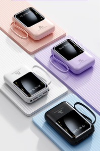 10000mAh sạc nhanh ngân hàng điện được xây dựng trong cáp sạc pin di động cho Iphone <span class=keywords><strong>Android</strong></span> điện thoại di động phổ ngân hàng điện - Product Image 3