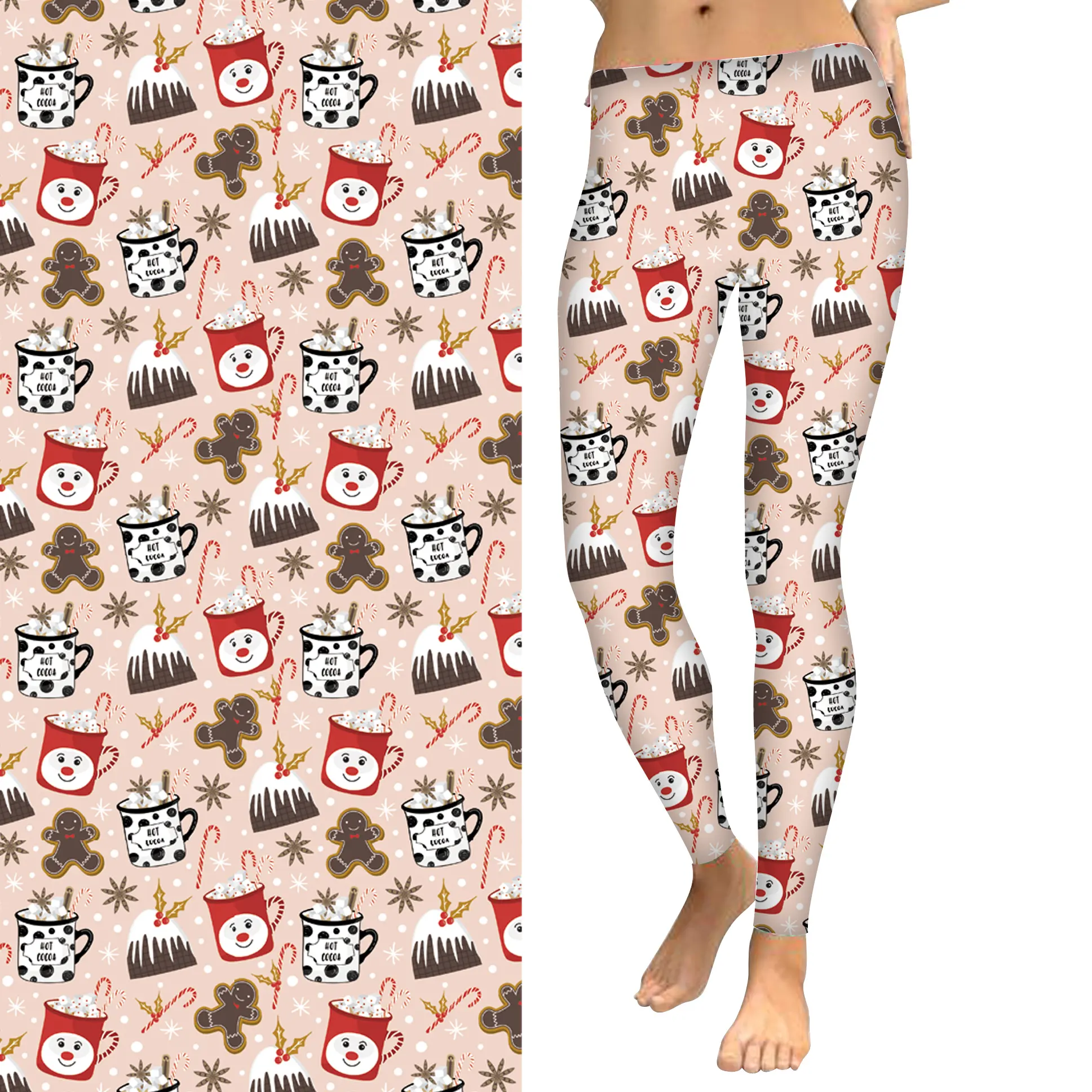 Market Vendors New Look Printed Plus size Pants Women Christmas Leggings