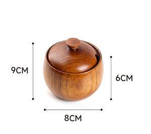 Bambus jujube ชุดโหล<span class=keywords><strong>ไม้</strong></span>ใส่เครื่องเทศอเนกประสงค์แบบพกพาดีไซน์ทันสมัยถาดใส่เครื่องปรุงความจุ150มล. สำหรับงานปาร์ตี้ - Product Image 3