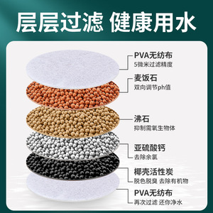 Filtre de Robinet à Six Couches de Purification, Anti-éclaboussures, Installation par Serre-câble Rotatif, Filtre à Eau Domestique pour Cuisine - Product Image 5