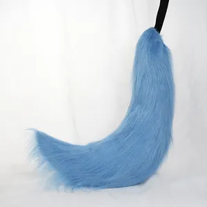 Handmade Artificial Animal Tail Fox Tail Wolf Tail Acessórios Em uma Variedade De Cores Fursuit Lolita Natal Halloween Rainbow