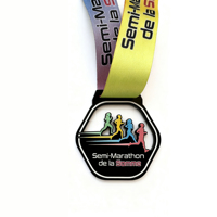 Médaille en alliage de zinc bon marché pour la danse pour le vélo, le sport, le marathon et la course à pied.