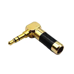 DIY 3.5mm Right Angle Stereo Jack Plug Soldering AUX Connector 3.5 mm Audio Jack HIFI Gold Plated 1/8 inch 3.5mm Male Jack
