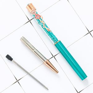 New 2023 Fashion Crystal Metal Ballpoint <b>Pen</b> With Creative Flower Clip Multi-color Rotary Advertising Printing Logo for Gift - Product Image 4