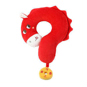 Almohada de apoyo para el cuello en forma de U del año del caballo, extra suave, portátil, de doble uso, para viajes y uso doméstico - Product Image 2