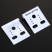 50 pièces/sac, cartes d'étiquetage et supports de présentation en plastique pour boucles d'oreilles et clous d'oreilles, fournitures pour bijoux 30x37mm X19