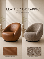 Fauteuil de loisirs individuel moderne en cuir pleine fleur et tissu, pour salon, salle à manger, maison et usage commercial – Fournisseur d'usine OEM ODM