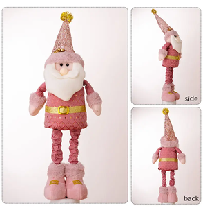 Juguete de peluche de Navidad Pierna larga de pie Papá Noel Muñeco de nieve <span class=keywords><strong>Reno</strong></span> Muñeco elástico para decoraciones navideñas - Product Image 2