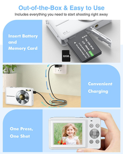 กล้องดิจิตอลขนาดเล็ก Sonida DC403 สำหรับเด็ก ความละเอียด 1080P HD สีขาว ราคาประหยัด แบบไม่มีกระจกสะท้อน พร้อมเซ็นเซอร์ CMOS รองรับการ์ดหน่วยความจำ TF ราคาขายส่ง รุ่น Mini C - Product Image 3