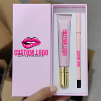 Kit de luxe en gros pour gloss liquide 2-en-1 et crayon à lèvres, marque privée, avec emballage