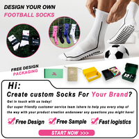 Chaussettes de football antidérapantes avec impression numérique personnalisable pour hommes/femmes, option logo sur le bas - Entraînement et compétition