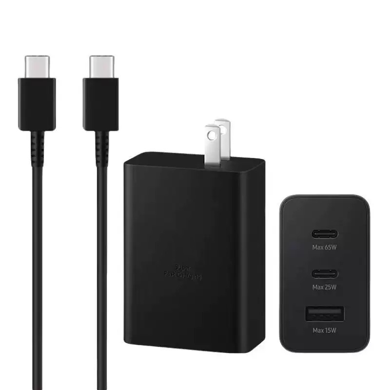 Chargeur noir avec câble US