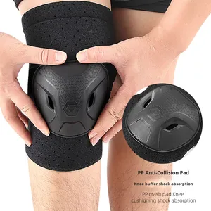 Rodilleras deportivas antideslizantes gruesas, equipo de protección para patinaje sobre ruedas, <span class=keywords><strong>ciclismo</strong></span>, protectores de piernas anticaída, rodilleras anticolisión - Product Image 3