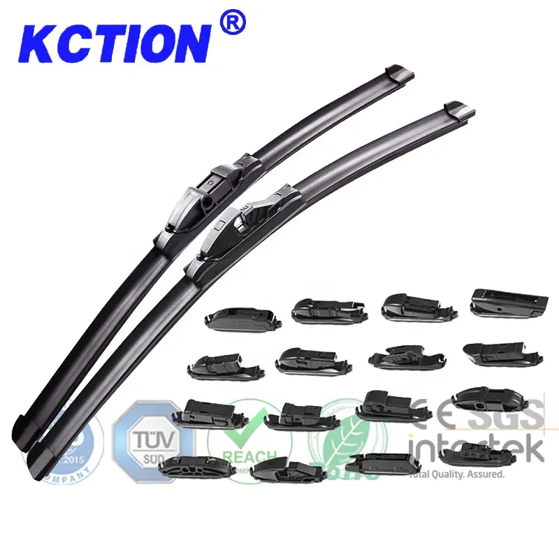 KCTION K-760 Lâmina de limpador macia multifuncional automotivo Premium com 15 tipos de adaptadores