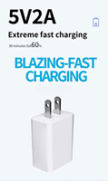 Chargeur USB-A 5V1A/2A avec prise américaine, écologique, compact, pour plusieurs appareils, certifié FCC ETL, protection contre les surcharges, écouteurs, téléphone portable