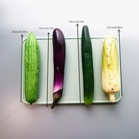Ensemble de légumes artificiels réalistes (Courge amère, Concombre, Aubergine, Maïs) – Accessoire pédagogique et de présentation