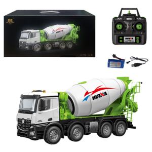 Huina 1537 1/14 Electric Mixer <b>Truck</b> Model Toy Cars Metal Diecast Engineering Vehicles Doors Opened Sound Light Rubber Tire - Product Image 6