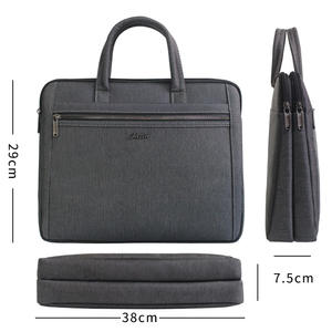 पुरुषों की मोटी बहु-परत कैनवास ब्रीफकेस जिपर हैंडहेल्ड दस्तावेज़ बैग जिपर हैंडहेल्ड दस्तावेज़ बैग - Product Image 3