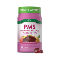 Grande demande Suppléments PMS Gummies Candy OEM Private Label Bulk Price pour soulager et équilibrer les bonbons hormonaux pour les femmes