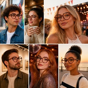 Wholesale Unisex Oversized Round Glasses Anti <b>Blue</b> Light Clear Lens Fashion <b>Sunglasses</b> Bulk - Product Image 4