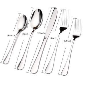 Ensembles d'ustensiles de cuisine durables en acier inoxydable au design ergonomique, parfaits pour la taille et le poids, pour une utilisation en cuisine. - Product Image 5