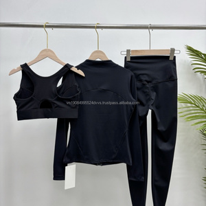 Ensemble de vêtements de sport pour femmes de haute qualité, doux comme du beurre, luxueux, avec veste à manches longues et leggings de yoga - Product Image 4