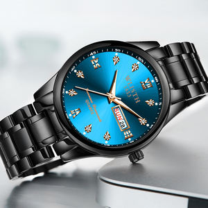 นาฬิกาข้อมือผู้ชาย <span class=keywords><strong>WLISTH</strong></span> NEW สไตล์ลำลอง ธุรกิจ ควอตซ์ สายสแตนเลส พร้อมฟังก์ชั่นวันที่อัตโนมัติ เข็มเรืองแสง Relogio Masculino - Product Image 4