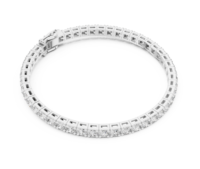 Pulsera de Diamantes Cultivados en Laboratorio con Certificación IGI, 11.10 CT, Chapada en Oro de 14K/18K, 37 Piedras, Corte Brillante, Joyería de Lujo de Primera Calidad