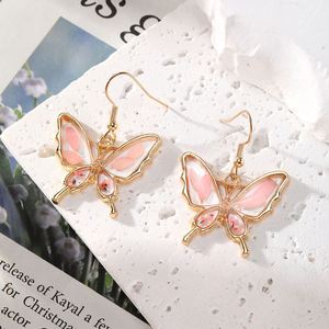 Elegantes Pendientes de Gancho con Flores de Cerezo en Varios Estilos, Pendientes Redondos con Mariposas y Flores Secas de Resina para Mujer, Regalo - Product Image 4