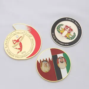 Médaille Monnaie à collectionner Pièce de collection personnalisée Insigne métallique en alliage de zinc 2D 3D Grande pièce de défi