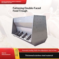 Mangeoire double face pour élevage porcin, abreuvoir robuste pour bétail, équipement durable pour l'élevage de porcs