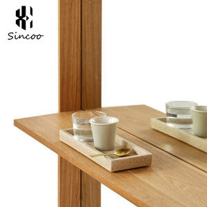 Modern Salon Styling Station <b>Mirror</b> Beauty Wall <b>Mirror</b> with <b>Table</b> Salon Solid Hair Salon Wood <b>Mirror</b> - Product Image 5