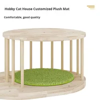 Tour à chat en bois moderne minimaliste à succès, design capsule spatiale, plateforme multi-niveaux, arbre à chat haut, poteaux à gratter en corde de sisal