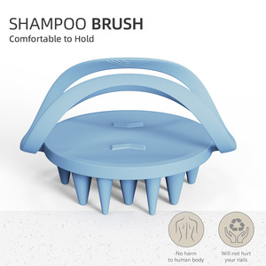 Brosse à <span class=keywords><strong>shampoing</strong></span> en silicone à anneau rond, nouveau style, <span class=keywords><strong>sans</strong></span> dommage pour les cheveux, nettoyage du cuir chevelu, massage anti-stress, vente en gros - Product Image 2