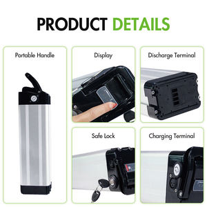 Yüksek kalite 36v Silver gümüş balık tipi şarj edilebilir pil elektrikli bisiklet pil - Product Image 3