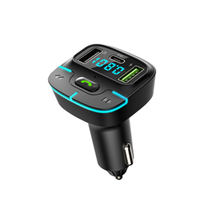 Lecteur MP3 de <span class=keywords><strong>voiture</strong></span> portable sans fil avec chargeur USB rapide 5.4, émetteur FM, appel mains libres, tuner radio combiné - Product Image 1